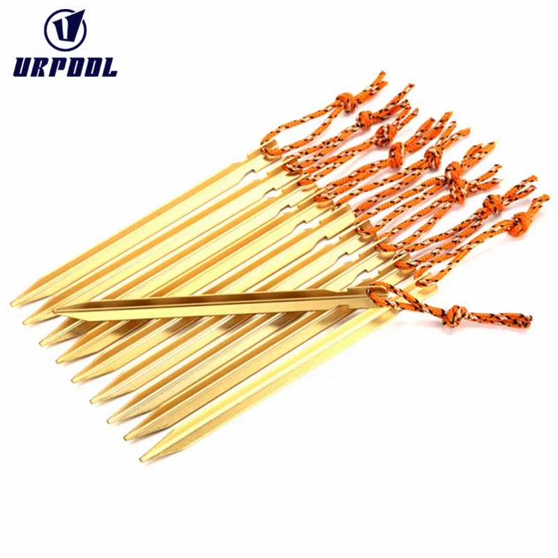 Hot sale tent pegs aluminum tent stakes camping tent pegs sticks Garden Landscape Stakes