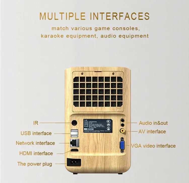 Factory wholesale Wireless Projector 1080P Smart Mobile Android Mini Full Length Mirror Digital Projector Business