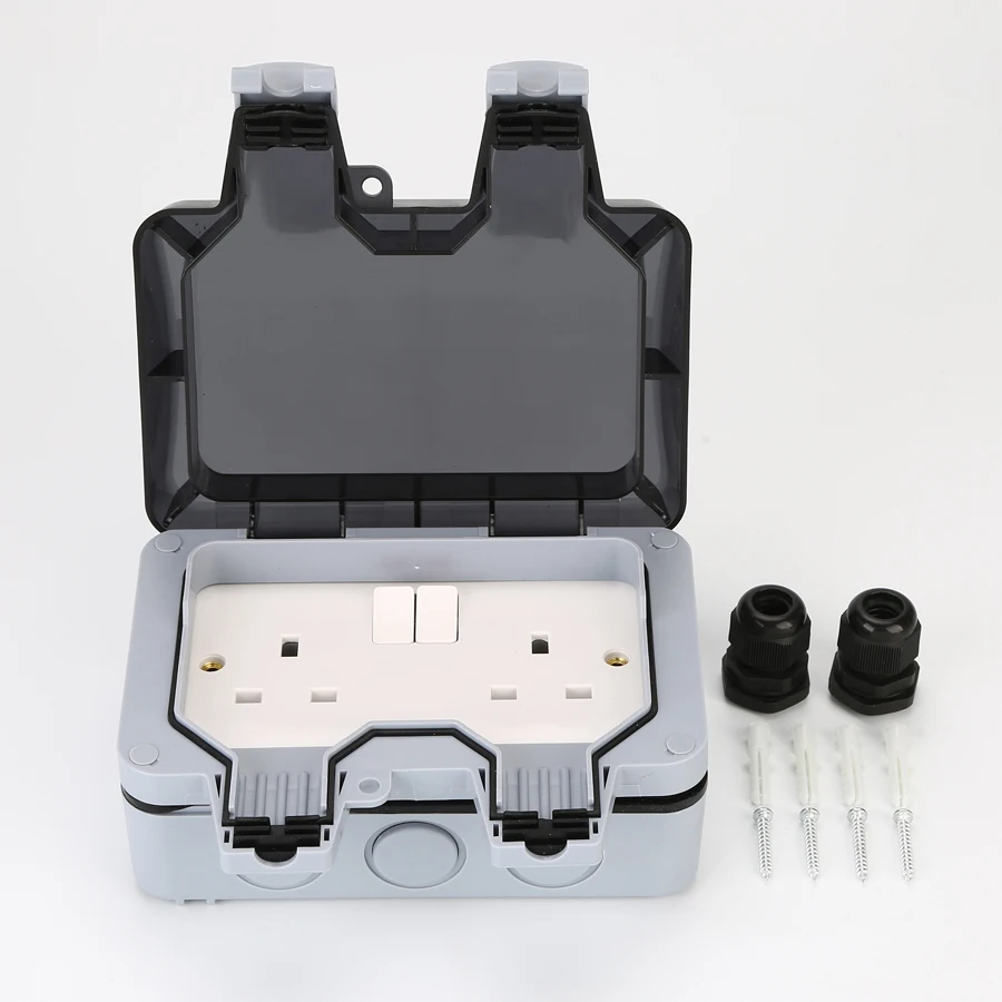 IP66 13A наружная Водонепроницаемая наружная переключаемая розетка