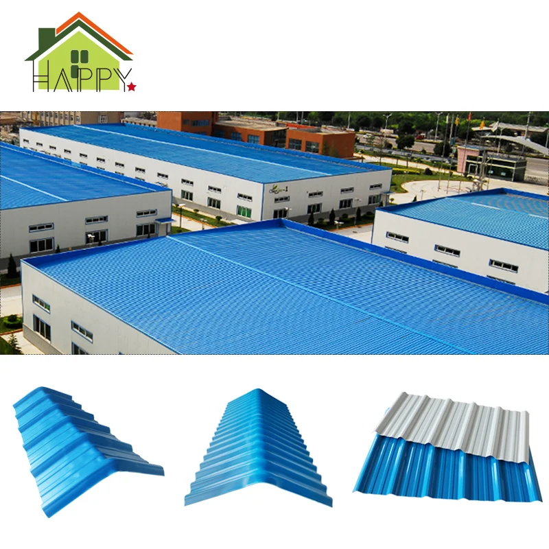 1.3-3.0mmroofing sheets corrugated pvc polymer plastic white pvc sheet asa pvc roof tile for poultry farms