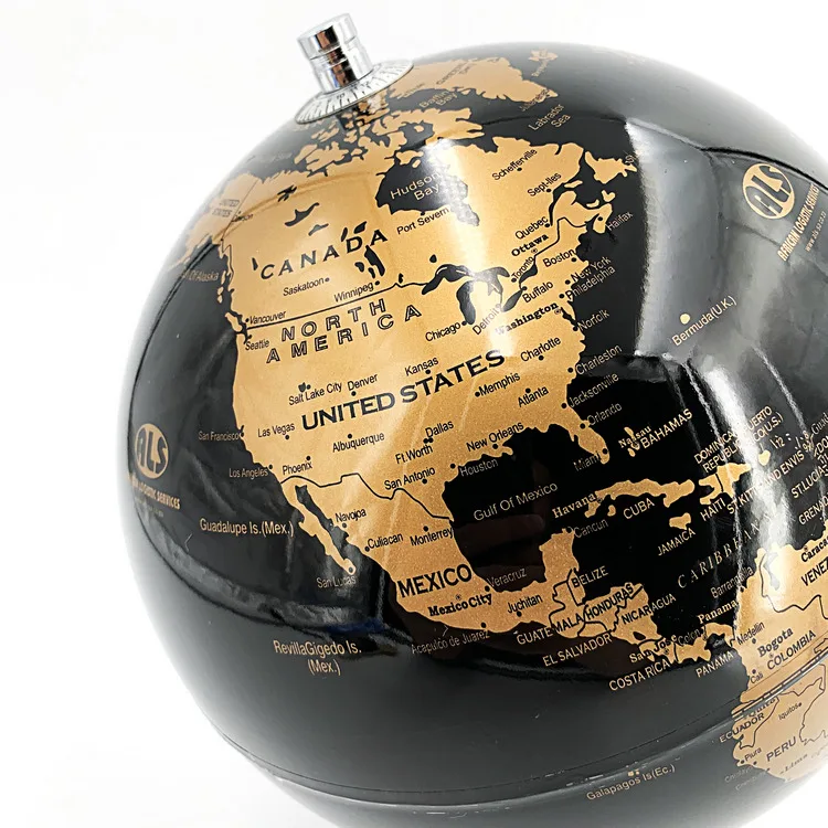 mova globe manufacturer globe terrestre mova magnetic globe Hot Selling Black and Gold Plastic Pvc for Decoration