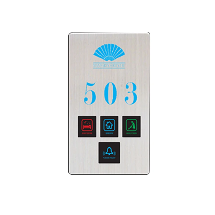 Wireless Smart Hotel Touch Panel Doorbell System with DND