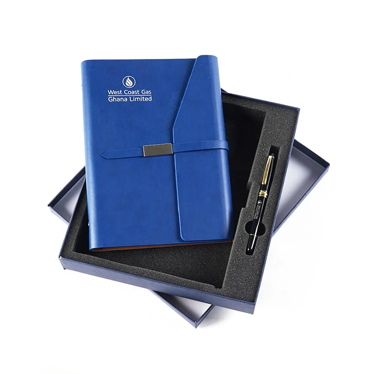Factory Supplier Custom Notebook And Metal pen And Bank Card Slot Business Gift Set