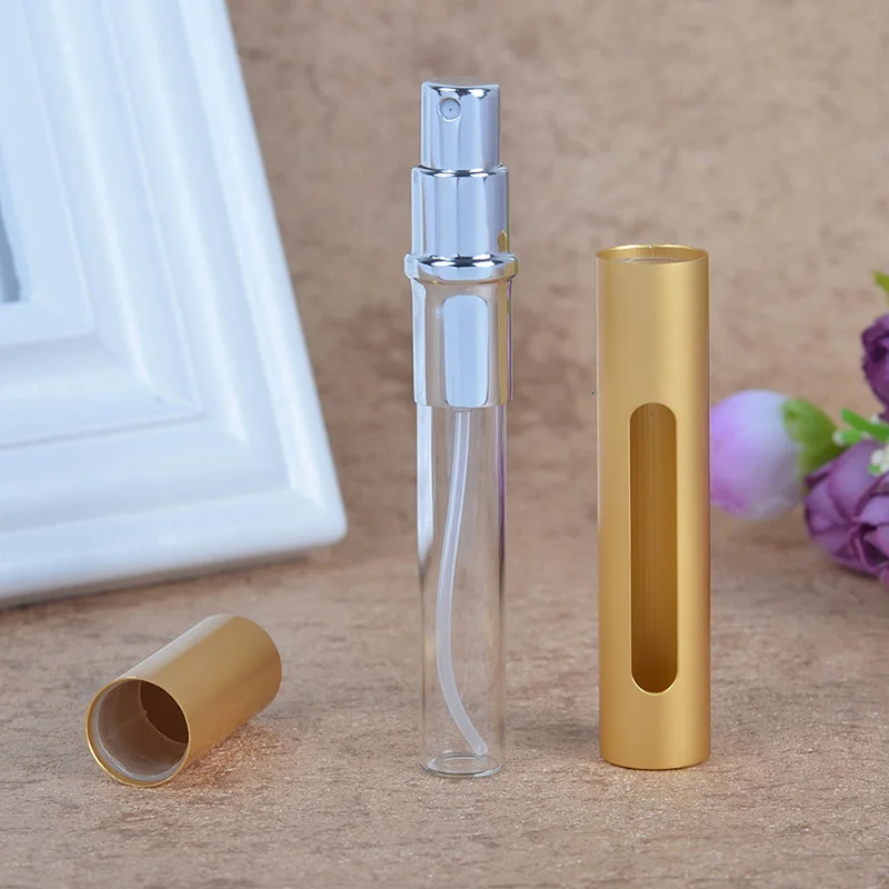 Cosmetic Portable MIni Pocket Perfume Pen 5ml Travel-Sized Spray Atomizer Aluminum Perfume Bottles with Visible Window