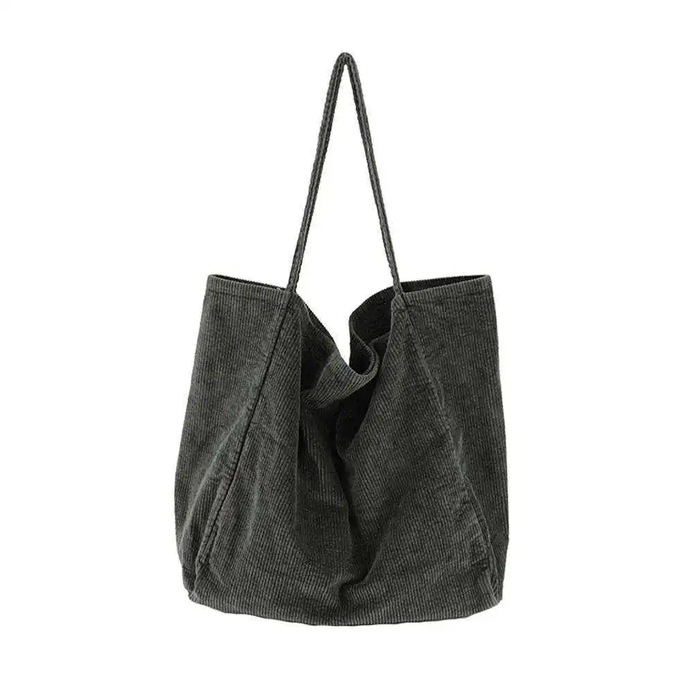 Wholesale Fashionable Eco Friendly High Quality Custom Corduroy Tote Bag for Shopping