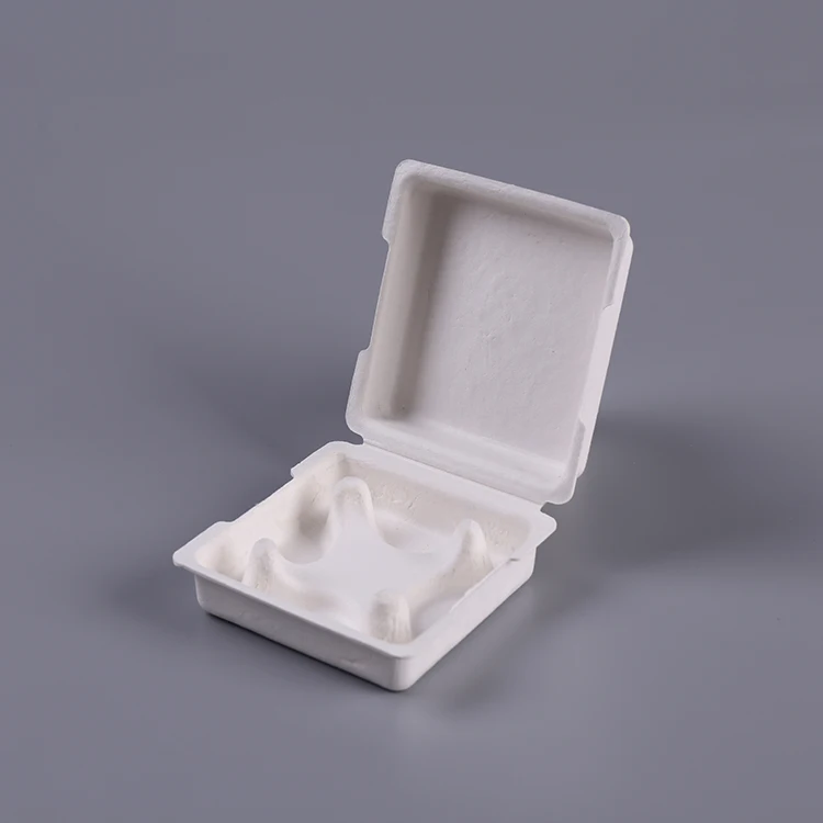 Eco friendly Sugarcane Bagasse Pulp Molded Chocolate Box Packaging
