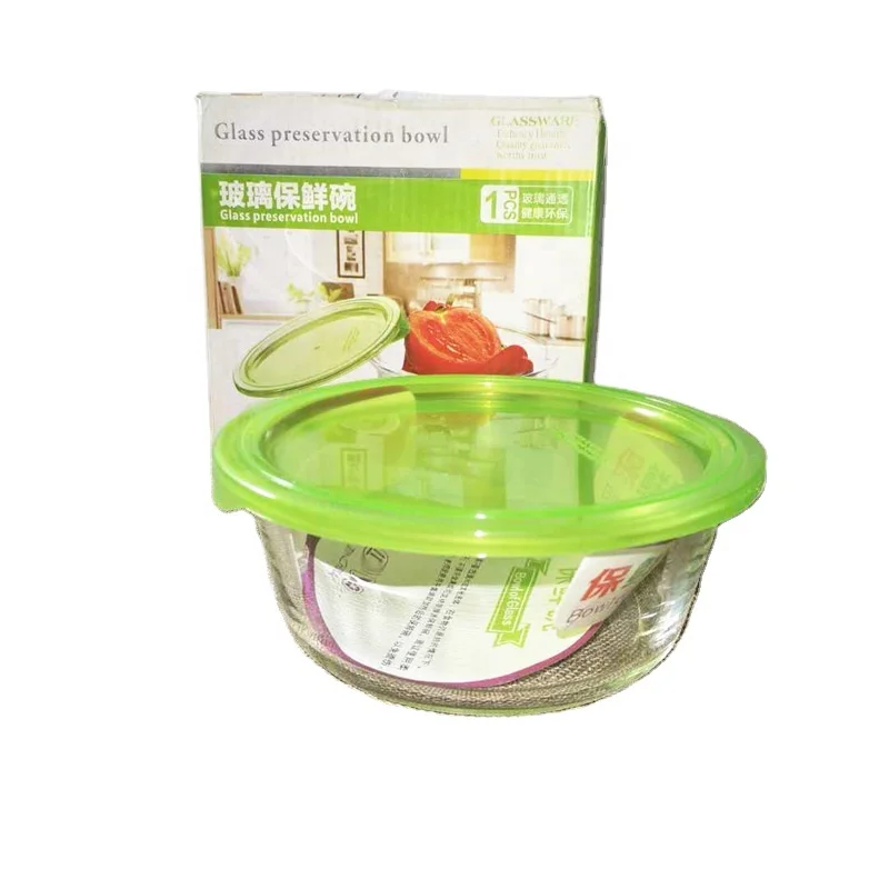 High Quality Glass Food Storage Container Fresh-keeping Bowls with Lid Bowl Set Fruit Preservation Box