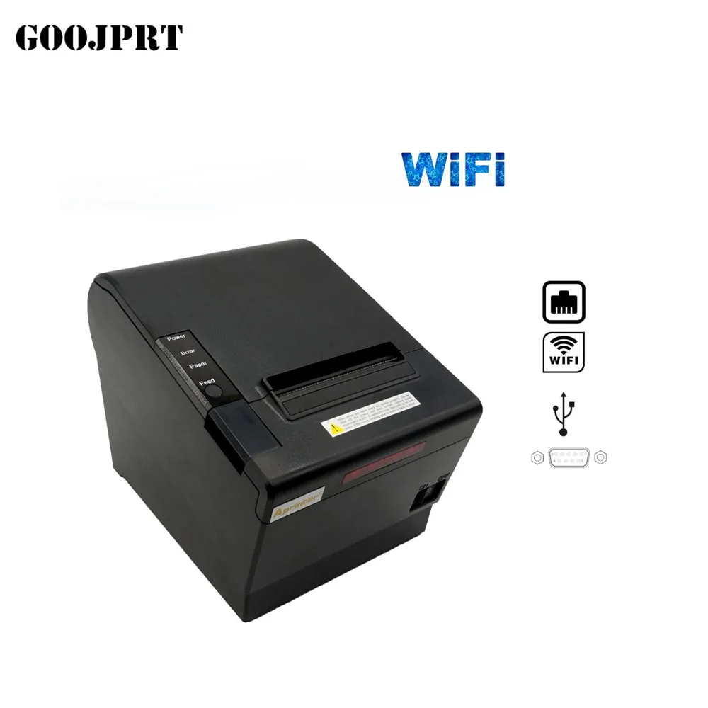 Portable 80mm Wireless Wifi Thermal Shipping Label And Sticker Maker Receipt Scanner Printer With Auto Cutter