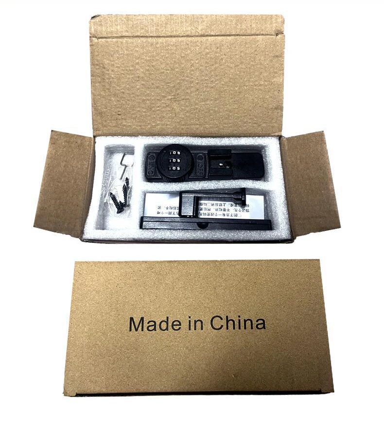 Zinc Alloy Punch Free Sliding Door latch switch Locks For Wooden Doors Safety  Password drawer Cabinet black night Lock Latch