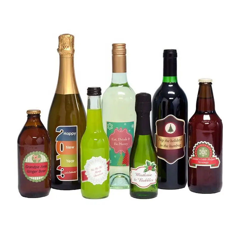 Factory Wholesale Custom Packaging Label Textured Paper Wine Bottle Label Printing Red Wine Label for Glass Bottle