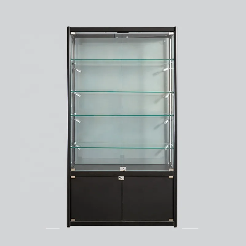 Adjustable Glass Display Shop  Showcase with LED Lights