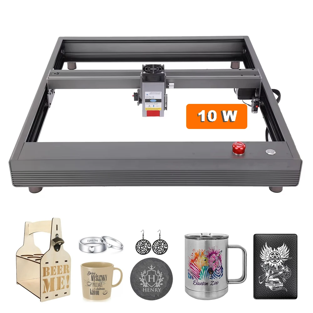 10 Вт портативный мини 3d DIY лазерный гравировальный станок для резки и гравировки комплект домашнего проекта