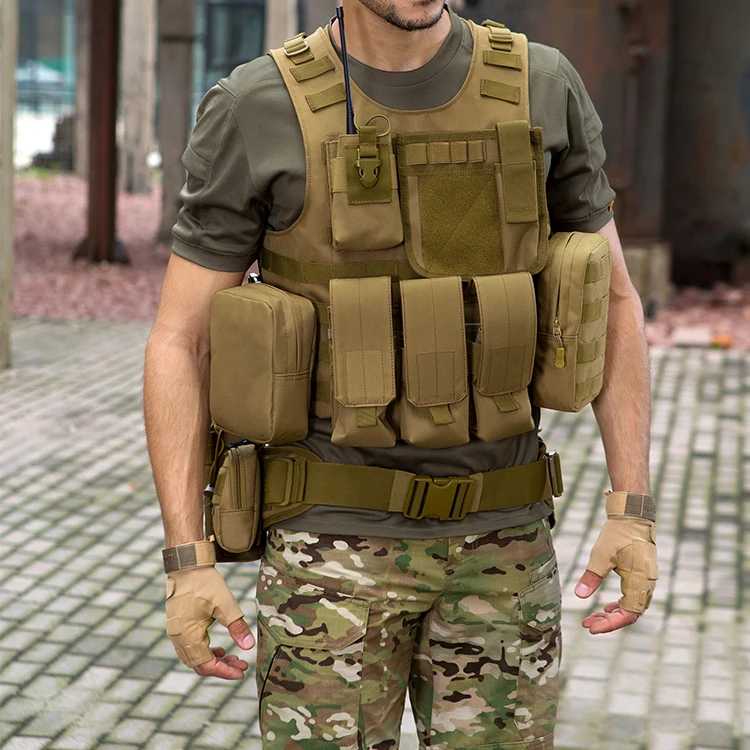 Factory Custom Oxford Fabric MOLLE Outdoor Workout Survival Tactical Gear Multifunctional Tactical Vest