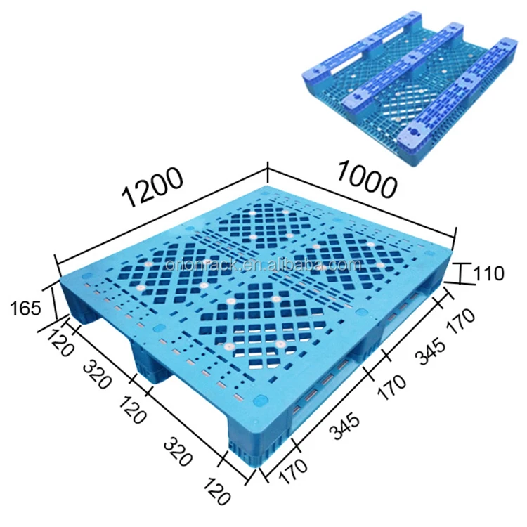 1200x1200 Large Heavy Duty Double Sided Plastic Stackable Pallet