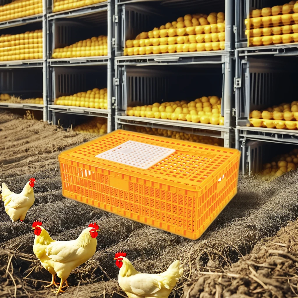 Transport Chicken Shipping Boxes Live Chicken Cage for Roosters Broiler Chickens Transport Cage