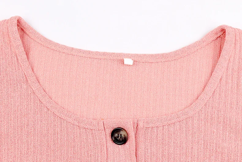  Лидер продаж Новое поступление эластичная Женская трикотажная одежда женские комплекты одежды с длинным рукавом и пуговицами спереди для девочек