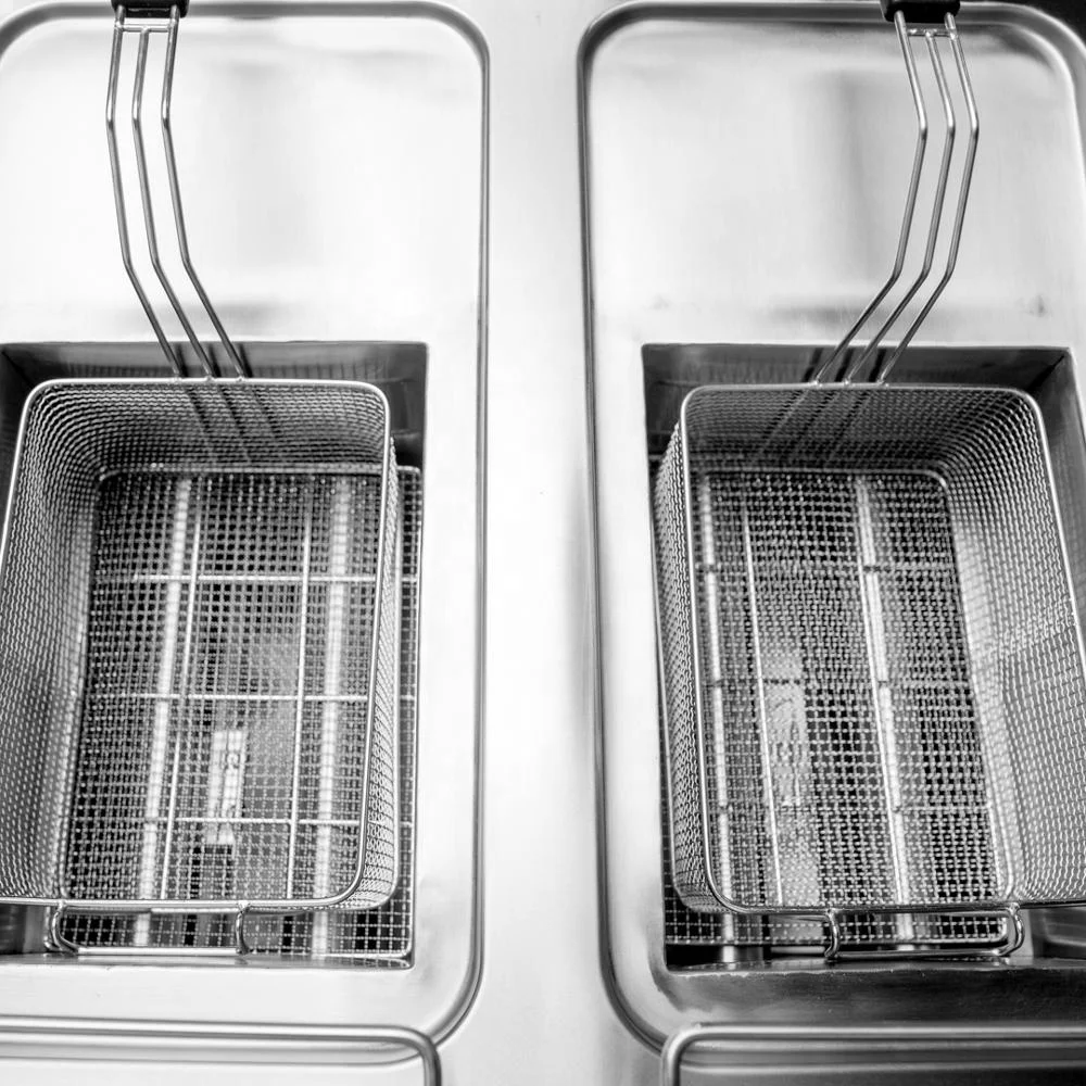 Frying Machine Gas Fryer Stainless Steel Fried Chicken Machine French Fries for KFC 20L*2 Commercial Fryer Deep Fryer