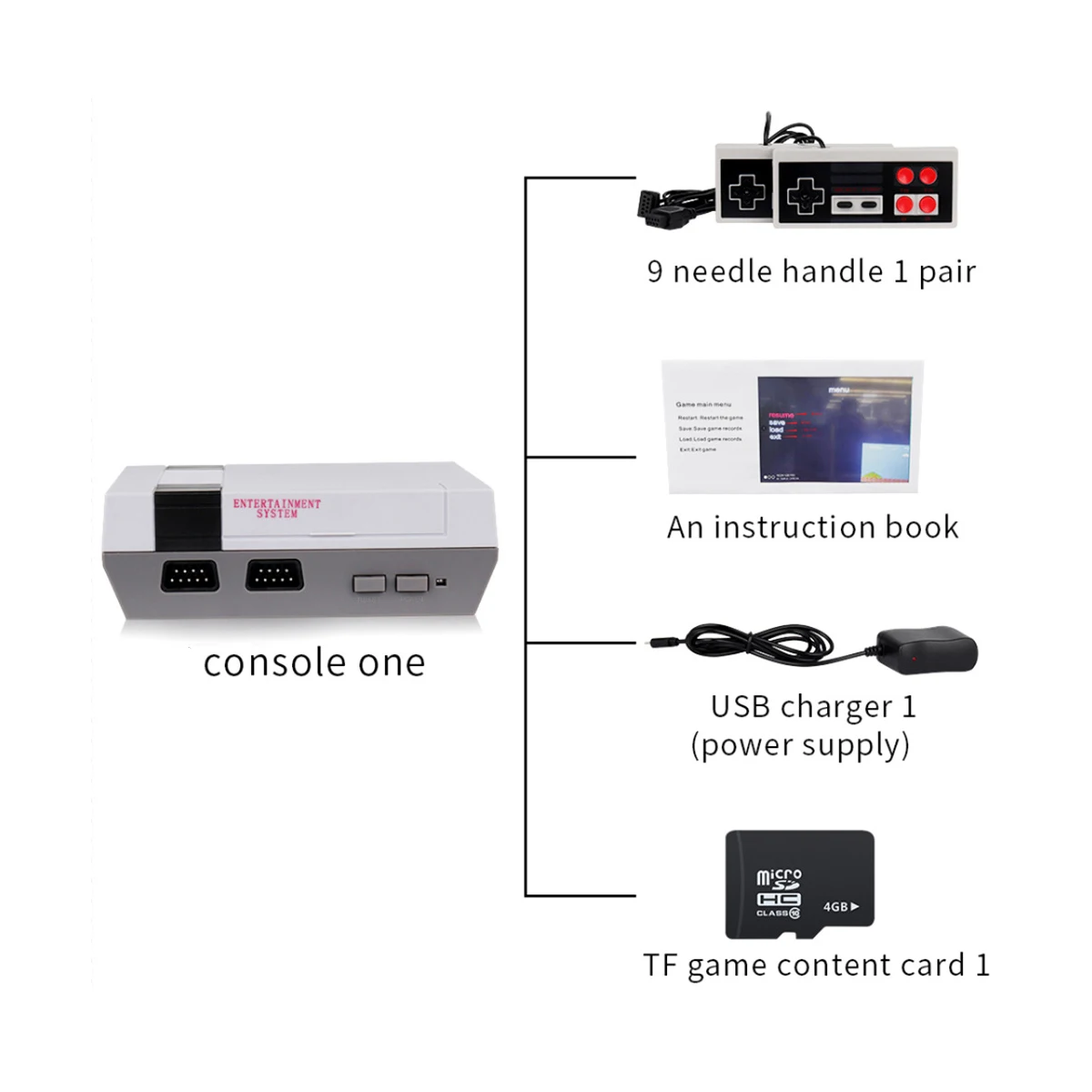 1000 in 1 8 Bit Mini TV Classic Retro Video Game Console Support TF Card For Nintendo Fc Game