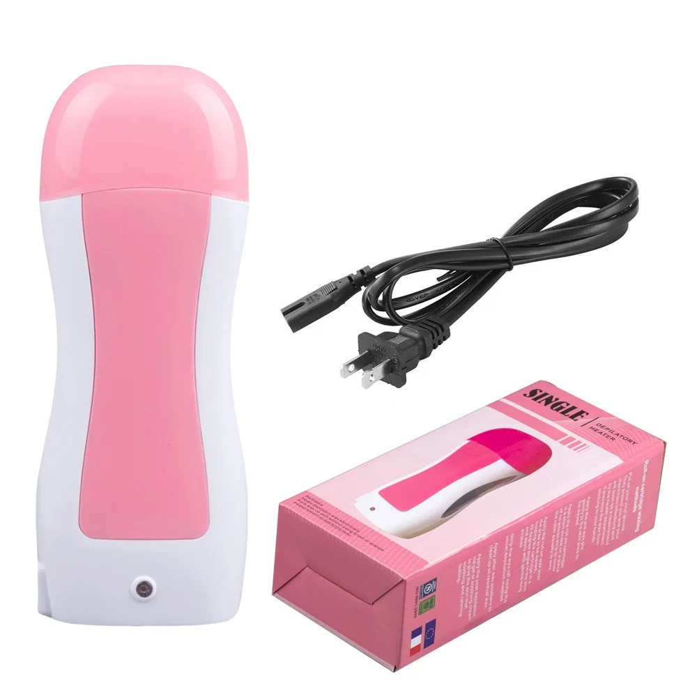 Mini Portable Pink wax melt Electric Depilatory Wax Heater Roll on Wax Warmer Hair Removal