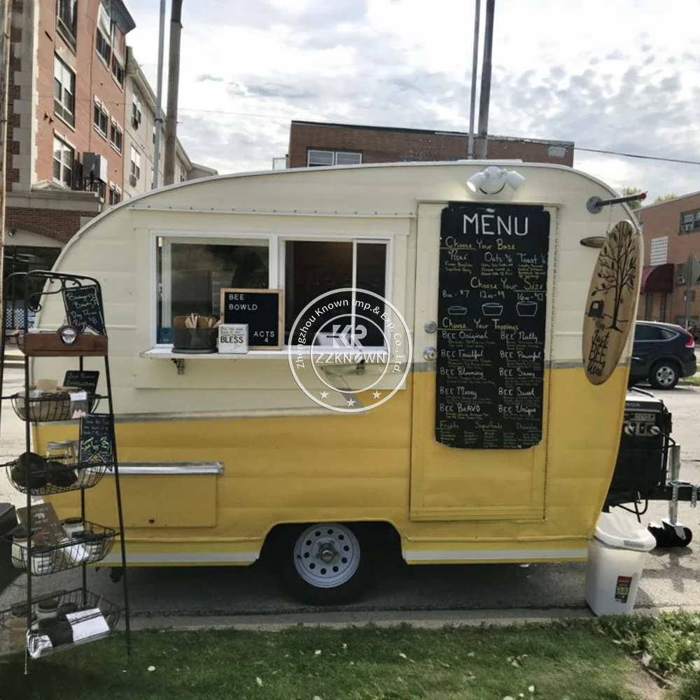 2024 Mini Kitchen Van Food Cart Mobile Food Truck Refrigerated Freezer Japan Food Trolly Cart Franchise