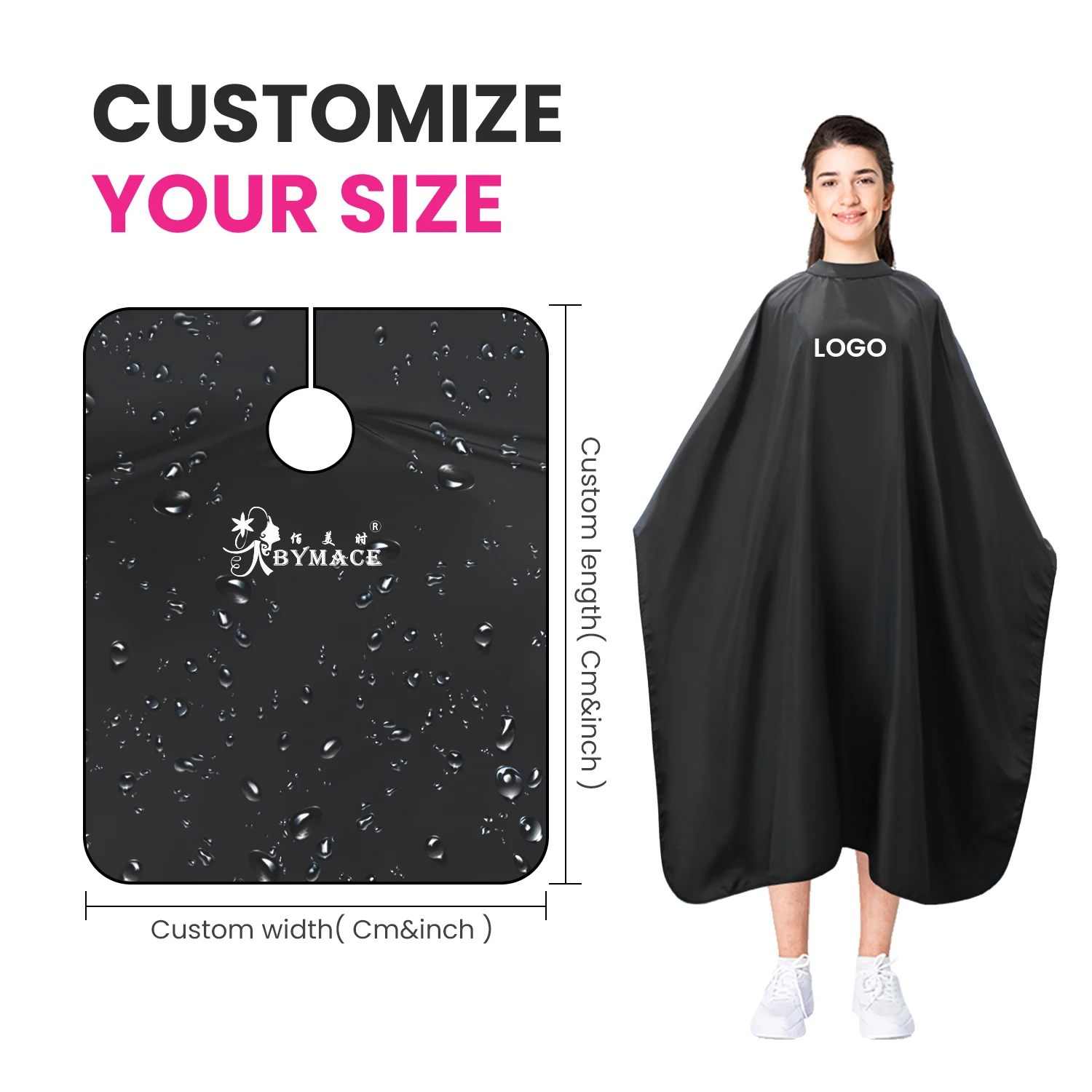 Wholesale Waterproof Premium Salon Capes Customized Polyester Berber Gown Hari Cutting Hairdressing Cape