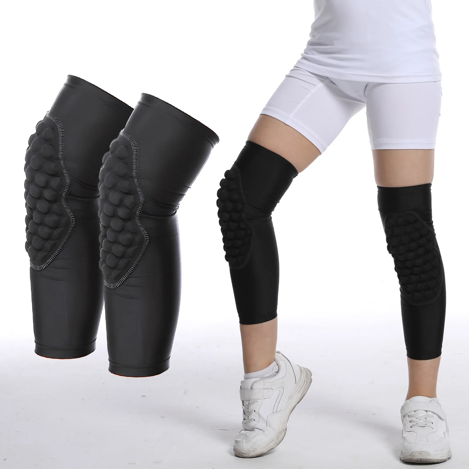 Children Compression Elastic Knee Pad Sleeve Honeycomb Eva Knee Pad Support Brace