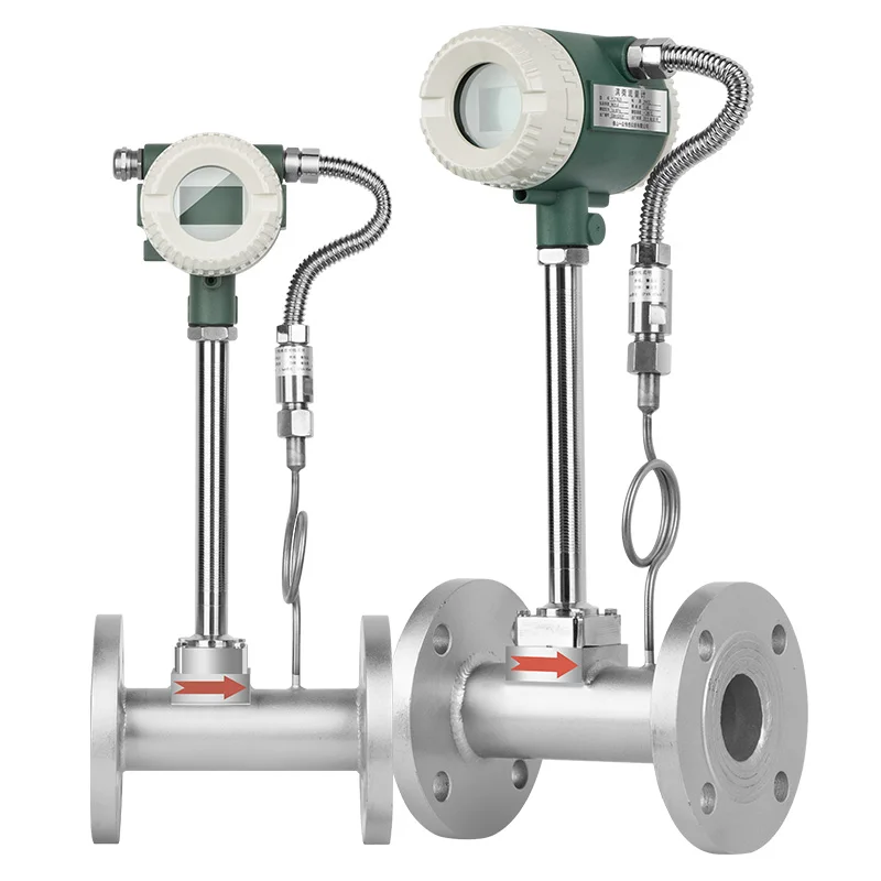 YEZON PL123 Flange Digital Stainless Steel Vortex Flowmeter Temperature Pressure Integrated Vortex Flowmeter