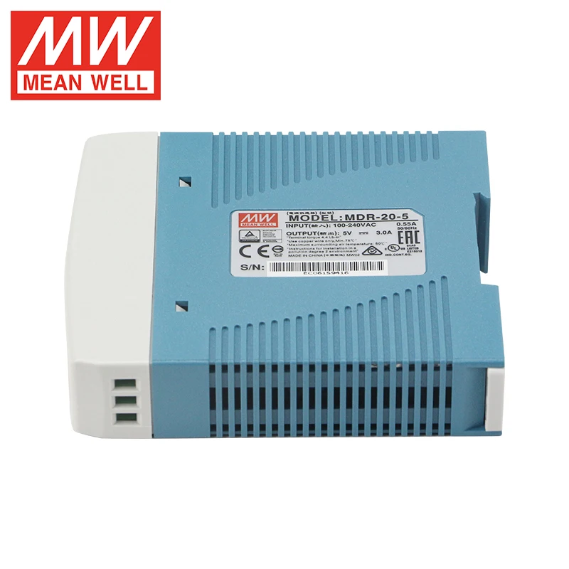 Mean Well MDR-20-5 15W Din Rail power supply