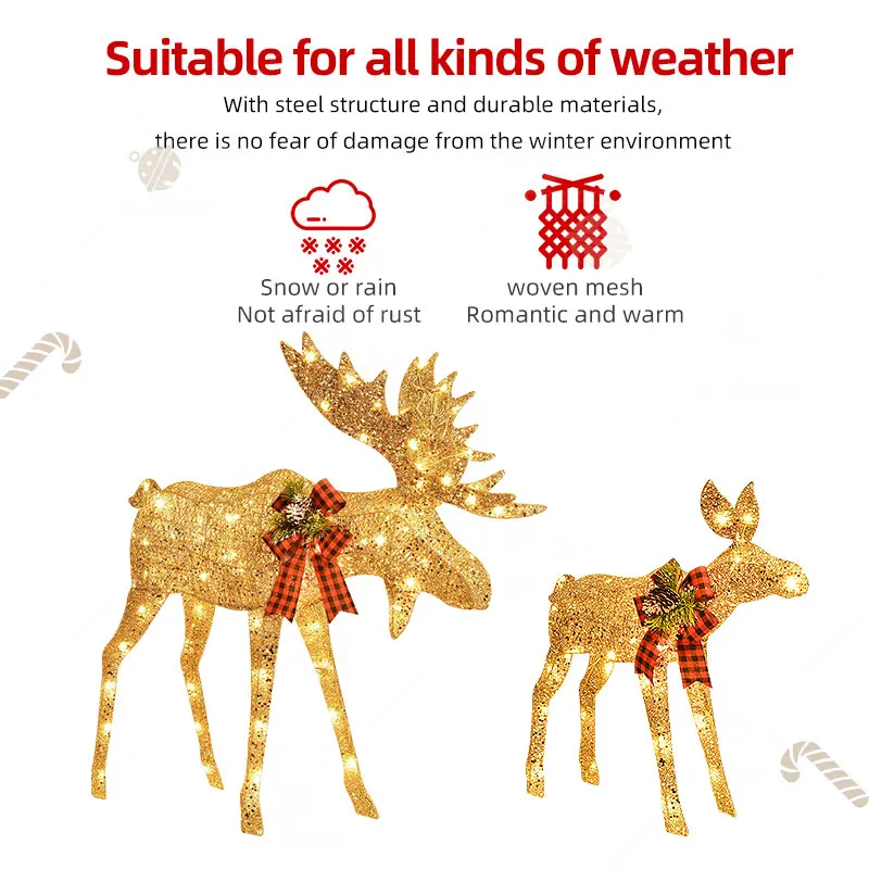 Factory reindeer christmas decoration outdoor Christmas reindeer light