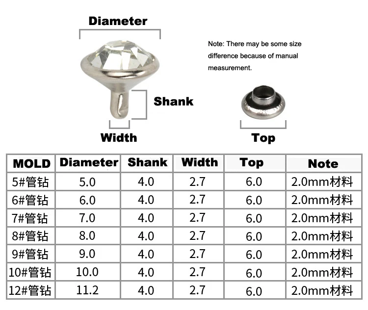 wholesale Fashion cheap crystal decoration garment rivet Metal Rhinestone Rivets Studs For Leather