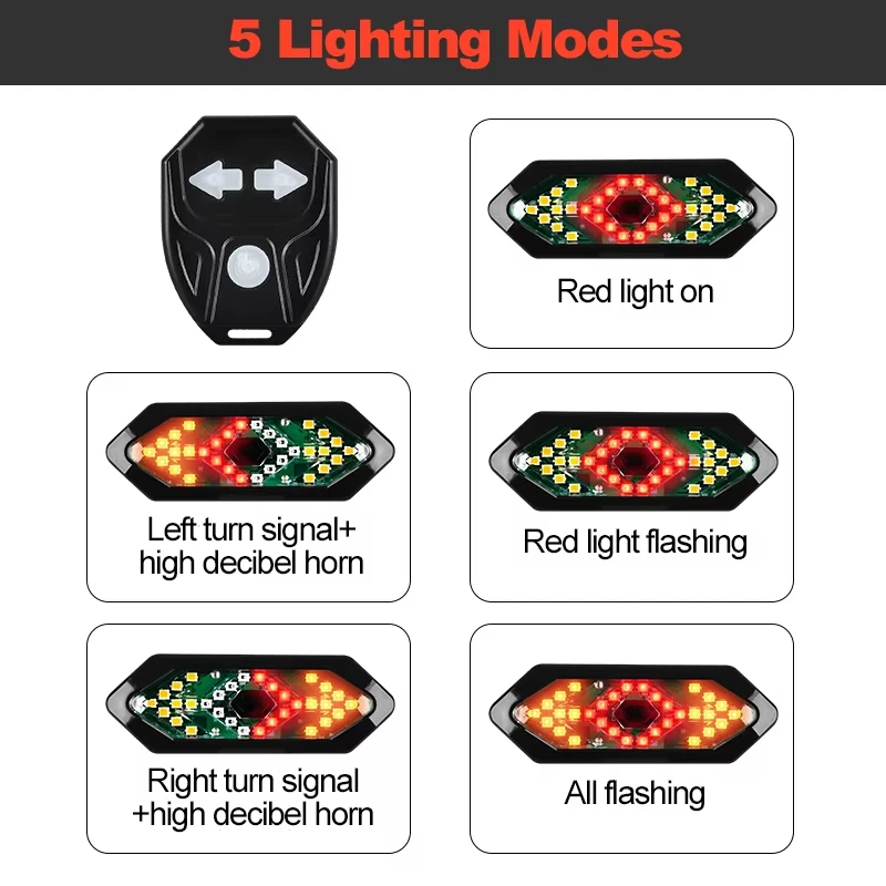 Customized Outdoor Riding Equipment USB Rechargeable Bike Light Led Waterproof Night Riding Lighting Bicycle Lights Set