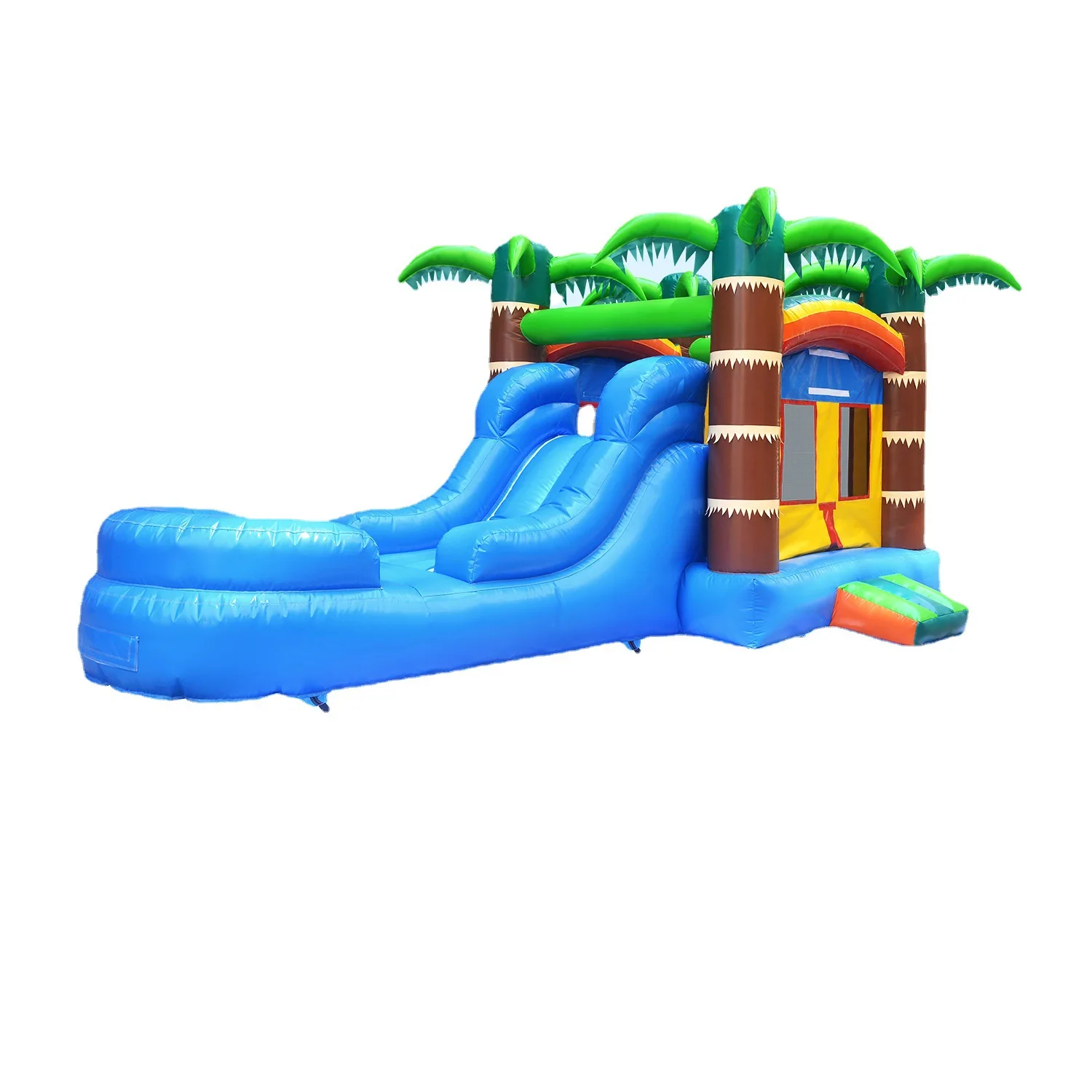 Coconut Tree Inflatable Bounce Slide Combo Inflatable Bouncer Castle Inflatable Trampoline
