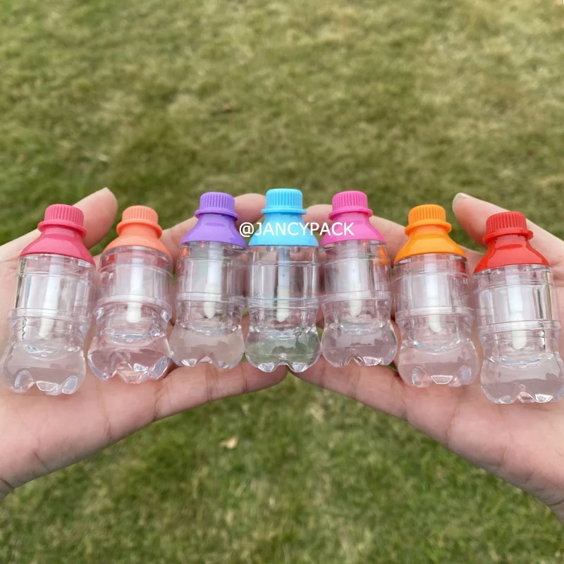 JANCY PACK 5ml Mini Cola Shaped lip balm container colorful pink orange purple blue cute empty lip gloss tube