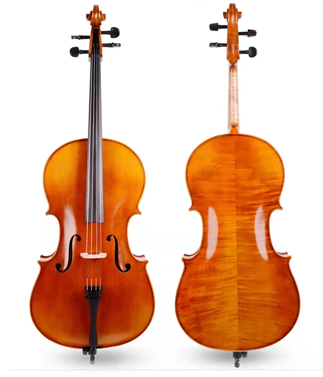 Professional production of handmade solid wood cello, high-quality violin for beginner players