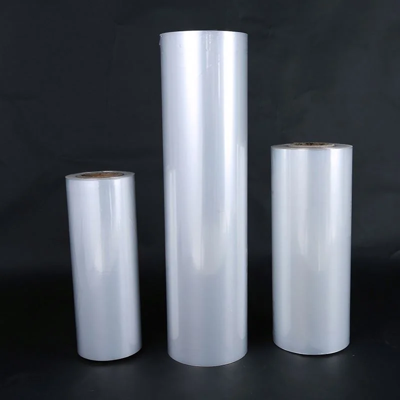 China suppliers stock shrink  film  transparent heat shrink wrap film polythene rolls
