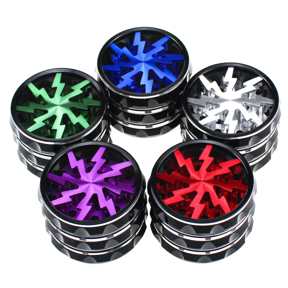 Высококачественная металлическая крутая специя, новый дизайн, 4 шт., алюминиевая дробилка для табака, измельчитель трав, аксессуары для курения