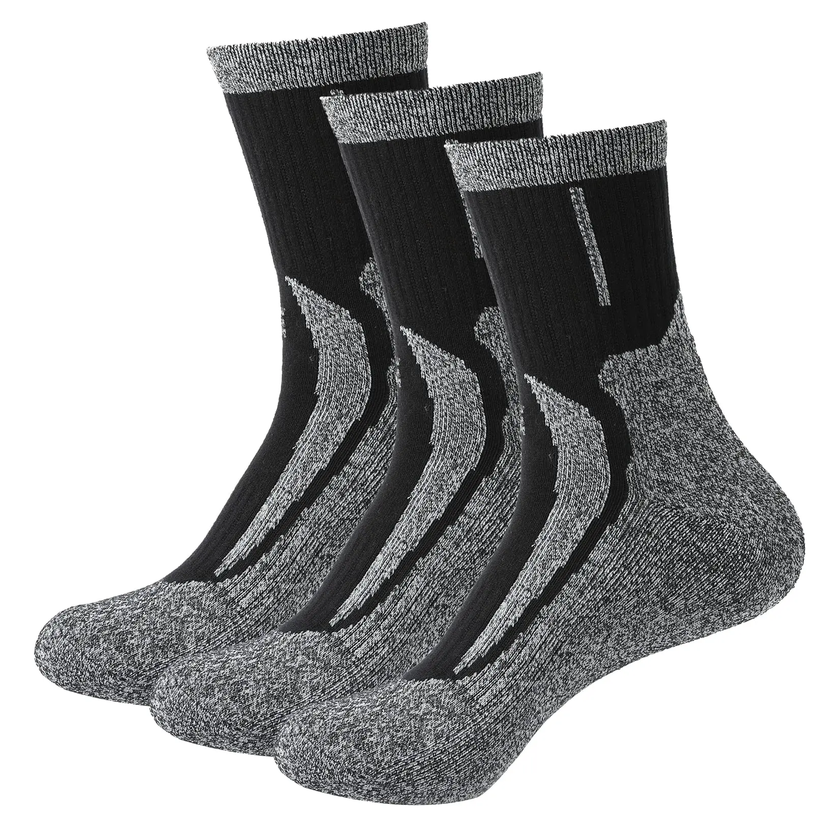 Custom Moisture Wicking Crew Socks Breathable Cushion Heavy Duty Work Gear Socks For Men