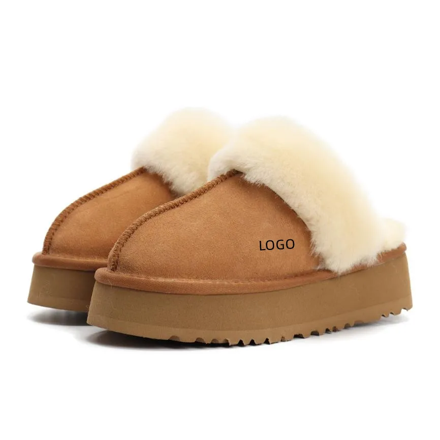 Good Selling Wholesale Fuzzy Fur Slides Slippers Fury Winter Shoes