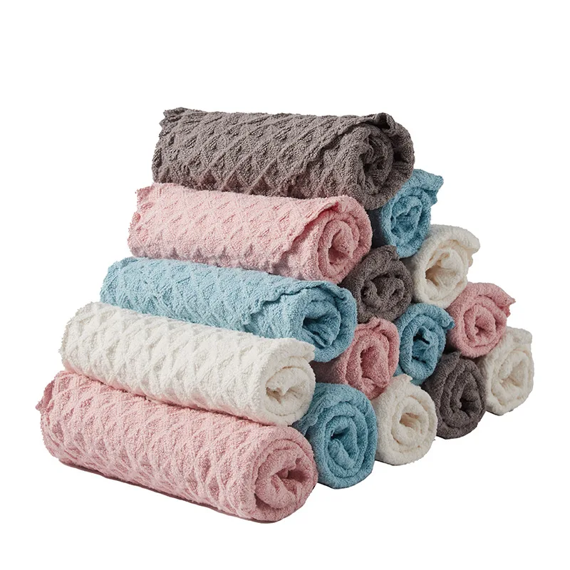 Sustainable Quick-Dry Waffle Weave Microfiber Dish Cloths Duster Towel for Home Cleaning Made