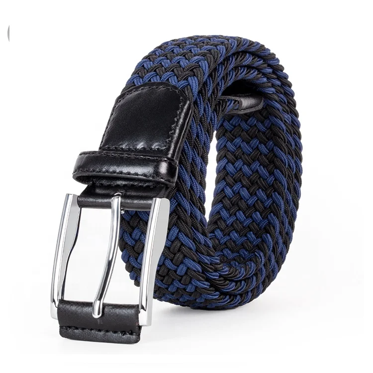 New Style Mixed Multi-color Braided Woven Elastic Stretch Canvas Belts for Men Women