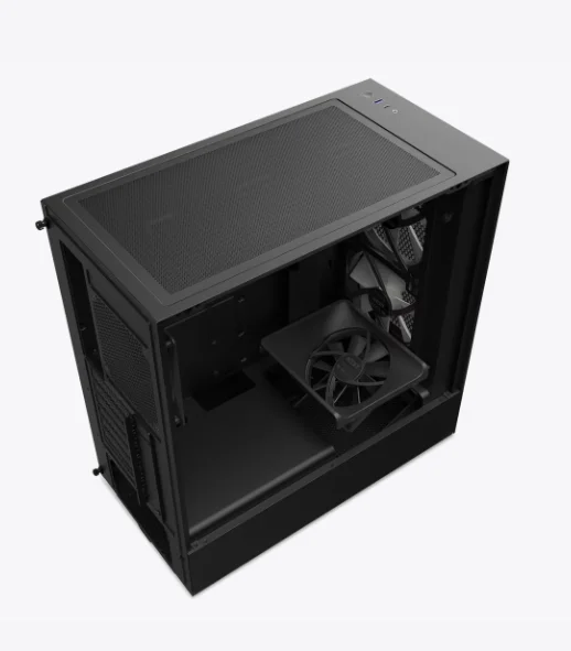 Hot Selling NZXT H5 Flow Black/white with RGB fans inside Middle Tower ATX Case Gaming Computer Case for Gaming PC