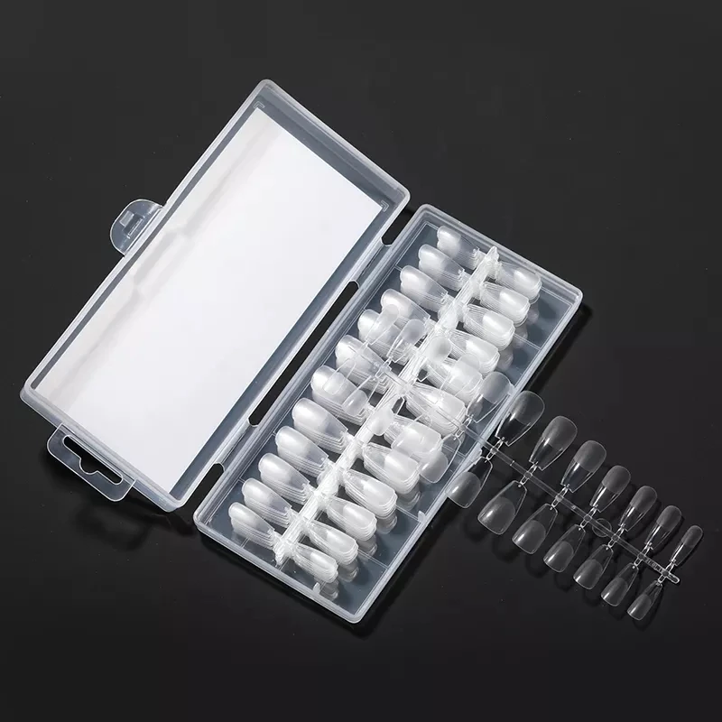 Натуральные гелевые накладные ногти VDN полное покрытие средний гроб частная этикетка логотип