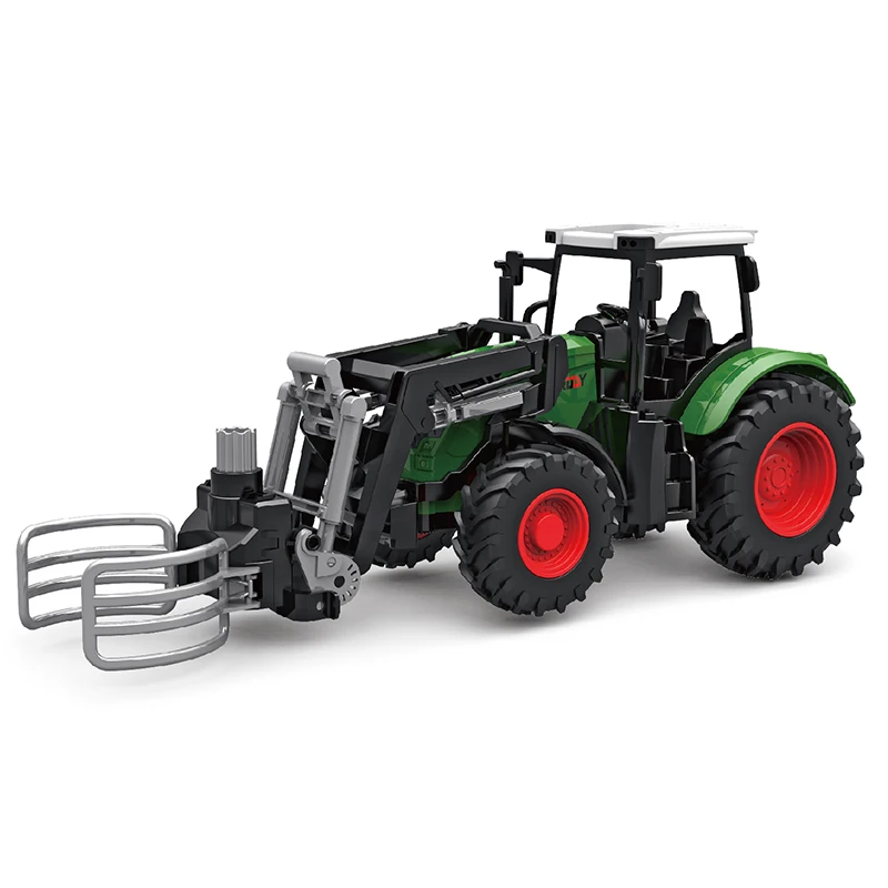 Hot Selling 1/24 Simulation Farm Tractor Model Vehicle Toys Freewheel Mini Plastic Farmer Truck Car Toy For Kids