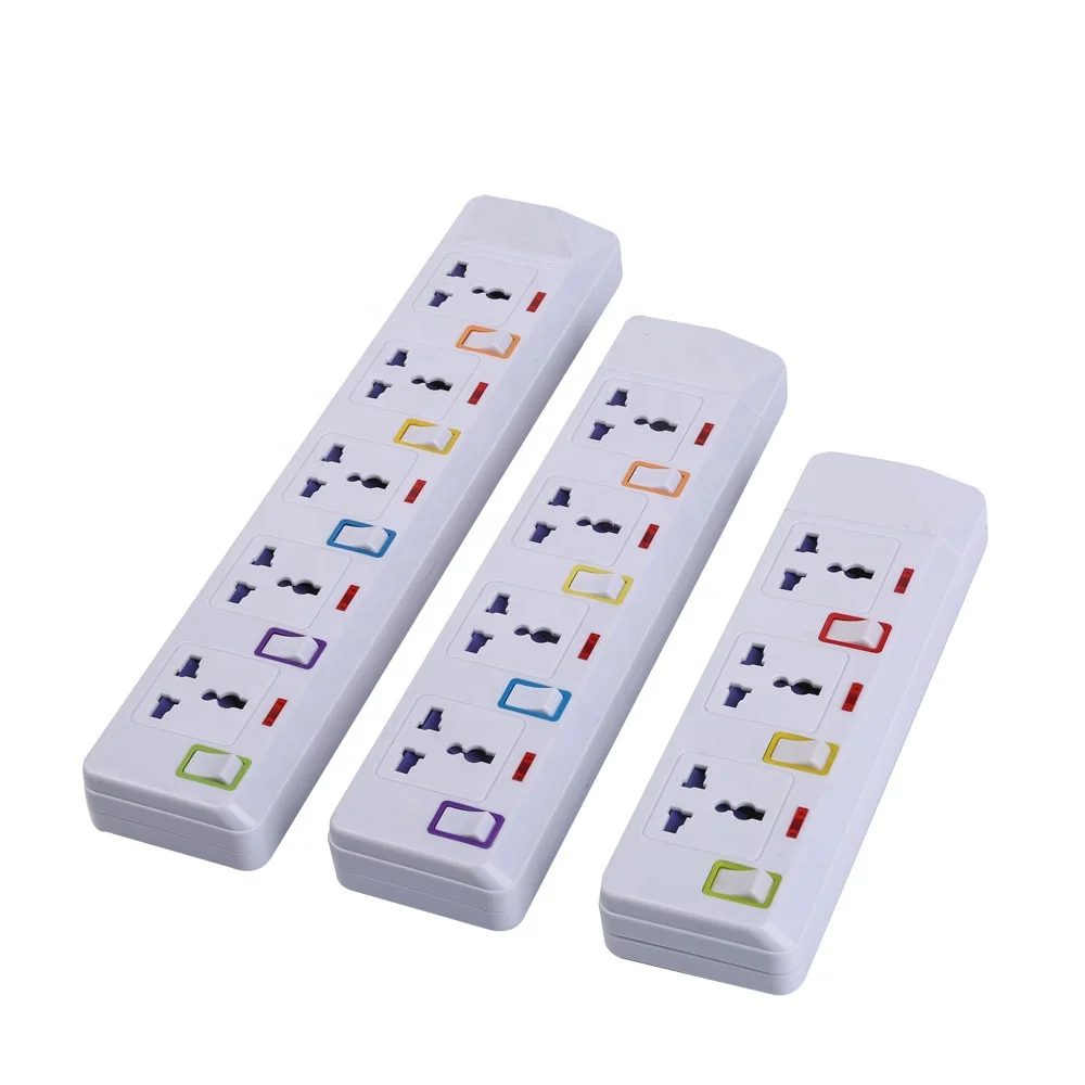 3 pin plug 6 way multi power extension socket