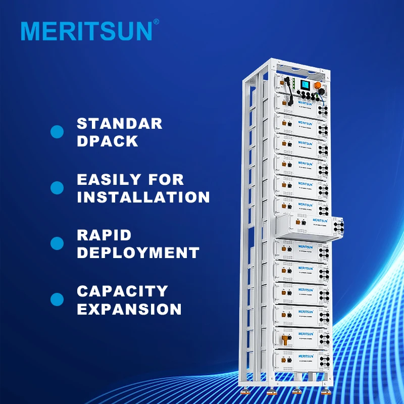 Meritsun Energy Storage Container 700V Air Cooling Lifepo4 Battery High Voltage Lithium Battery for Commercial energy storage