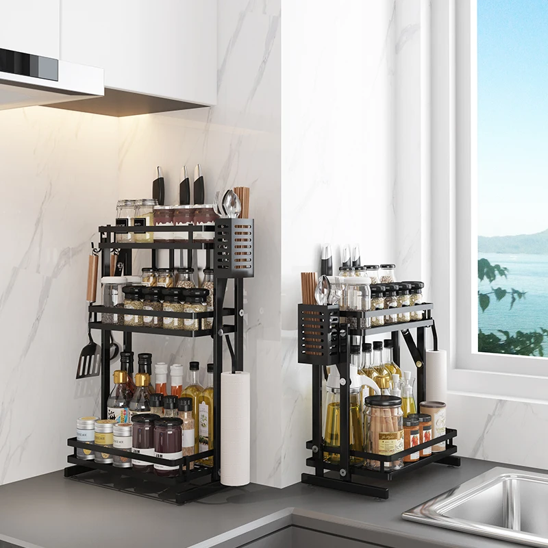 
3 tier stainless steel kitchen dish and spice storage rack fancy spice racks 