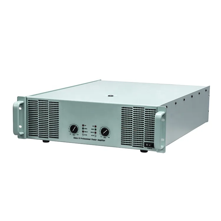 39.2 Amp CA Amplifier Green Panel 3U 2 Channel Class H Amplifiers Audio Outdoor Performance Professional Power Amplifier