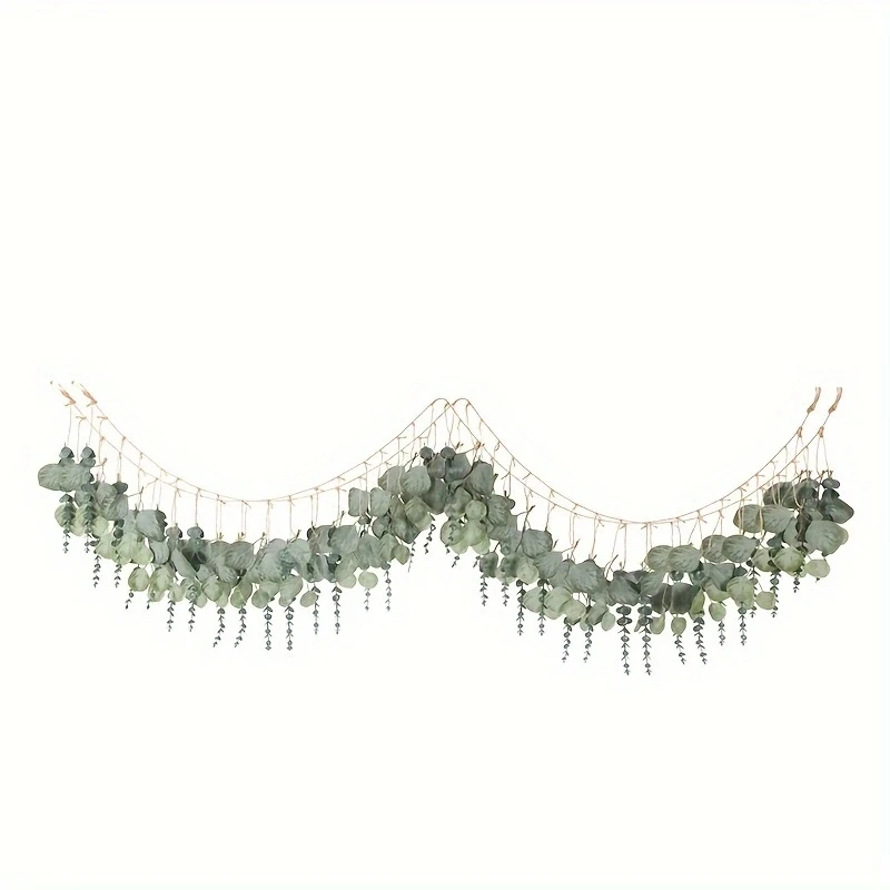 1pc 6ft Artificial Eucalyptus Wall Decor Hanging Eucalyptus Greenery Plants Boho Decoration for Bedroom Kitchen Home Decorations