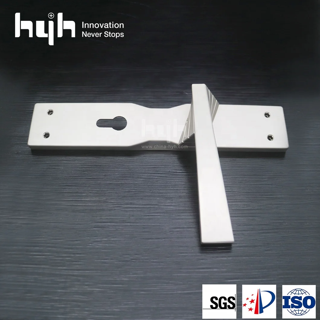 Guangdong-hyh Hardware Morocco Security High Quality Plate Door Handle, Hot Sale Door Handle On Plate