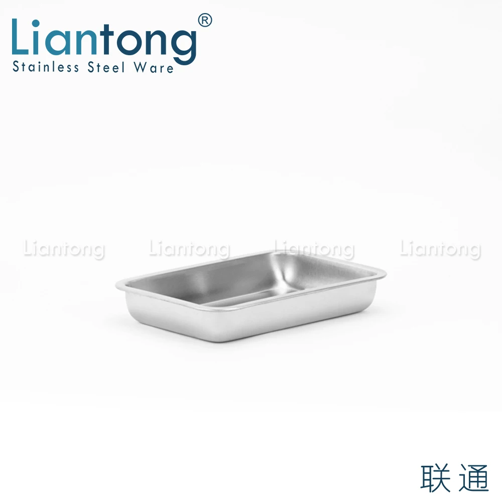 High Quality Hotel Restaurant Buffet BBQ Baking Stainless Steel 304 Metal rectangular meat plate food grade serving tray